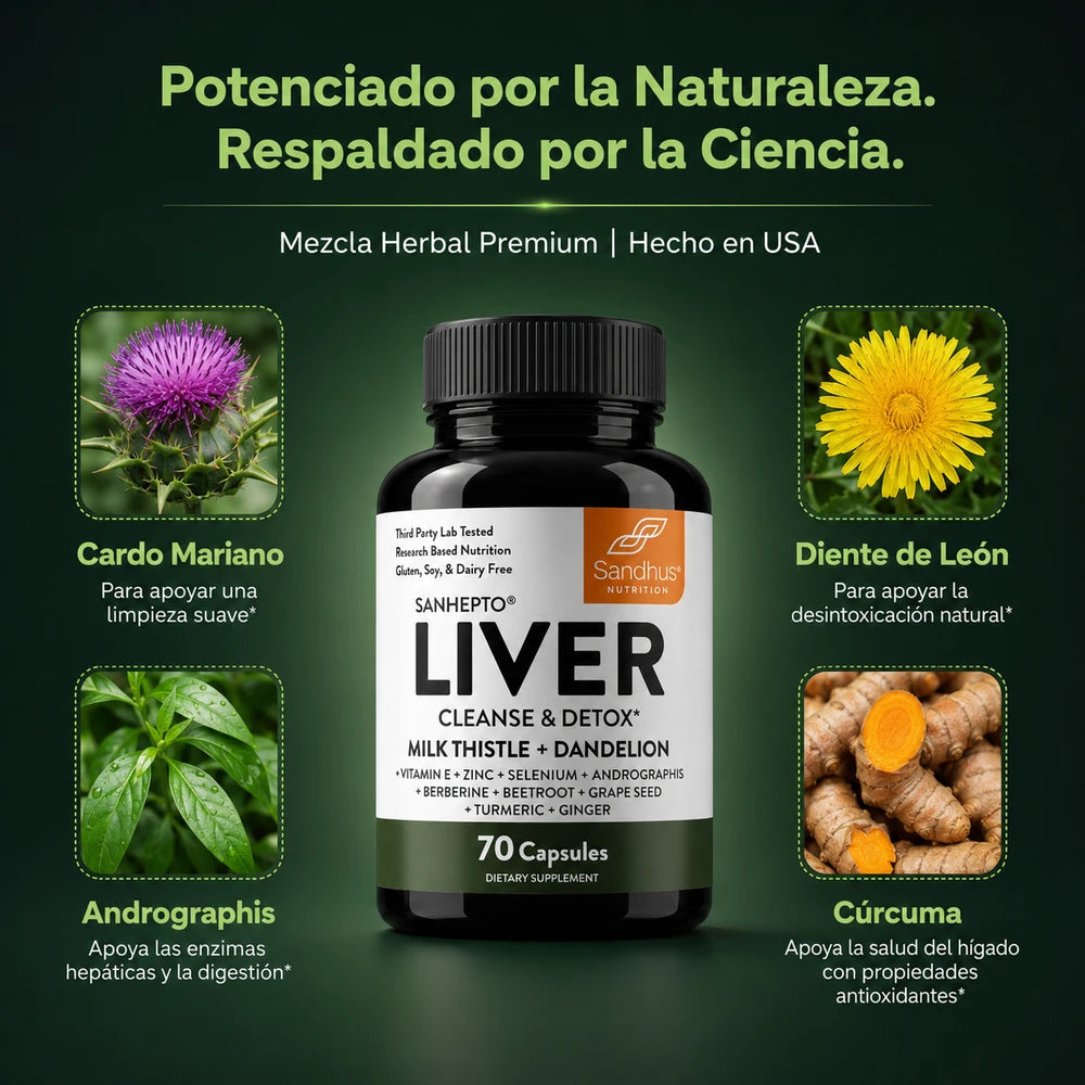 Liver – 11 Extractos Herbales para Hígado, Digestión y Energía